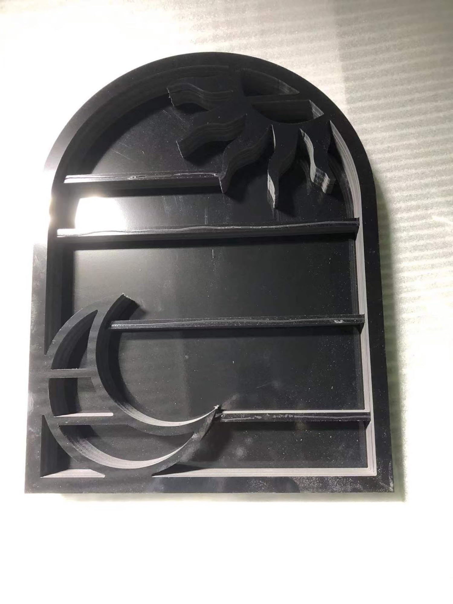 Scaffale Galleggiante Per Router E Set-Top Box - Bianco 42x10x50 Cm In Legno-Plastica - Foto 4