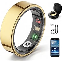 Smart Ring for Women & Men, Slim Fitness & Health Tracker, IP68 Gold, #7