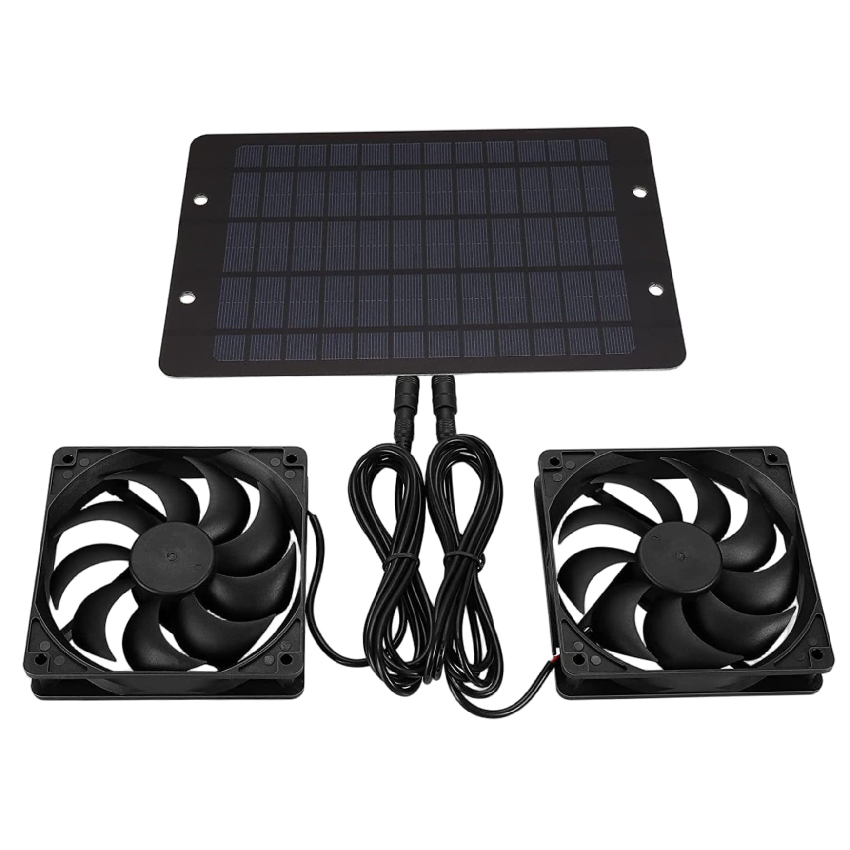 Ventilateur solaire haute efficacité 12V à double extracteur d'air