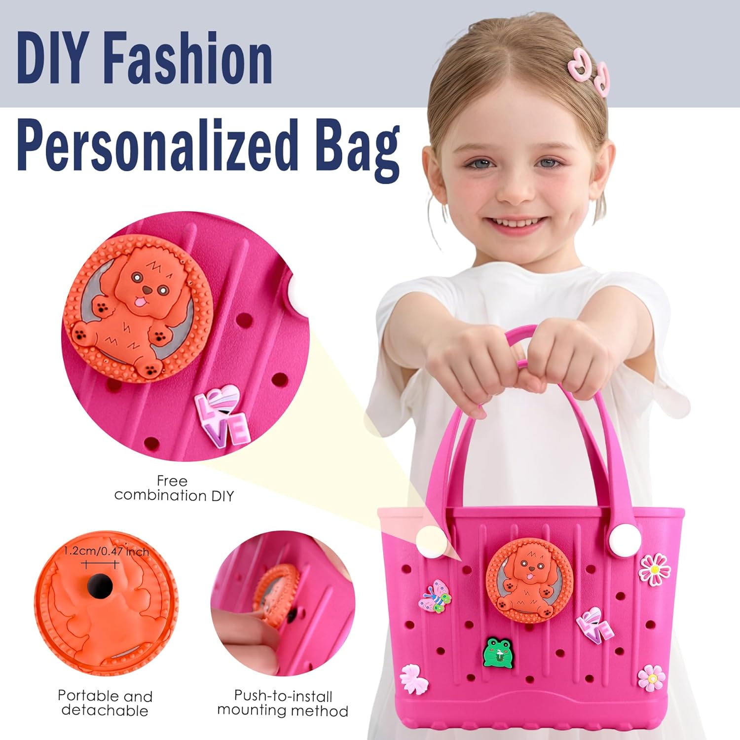 Small Rubber Tote Bag Waterproof Rubber Beach Bag with Charms Lightweight Travel Handbag for Beach,Pool,Work,Sport | Rubber Beach Bag