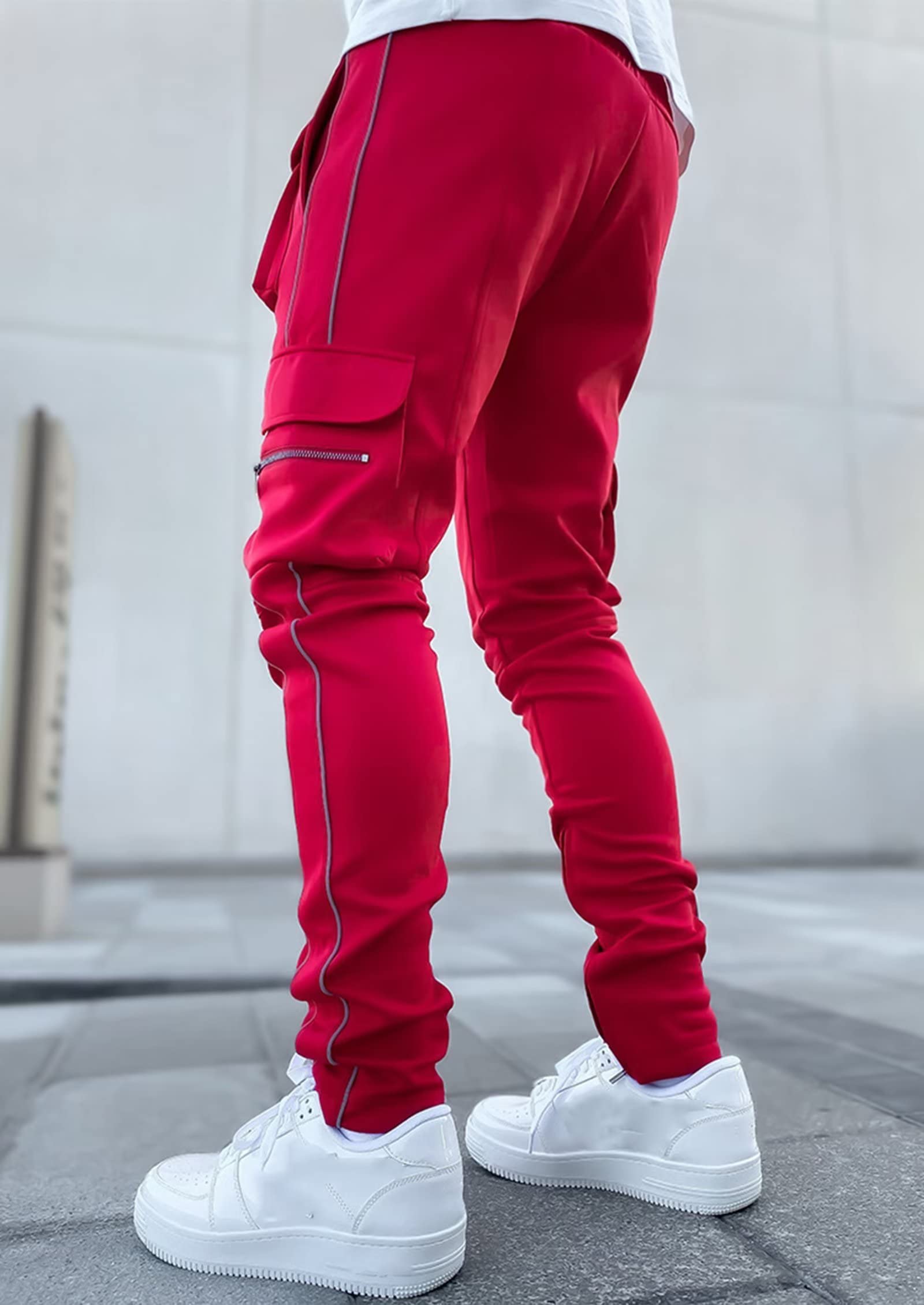 Pantaloni Jogger da Uomo Pantaloni Cargo Elastici in Vita con Tasche Multiple Pantaloni Sportivi Casual per la Corsa, Il Fitness, Il Jogging e la Palestra