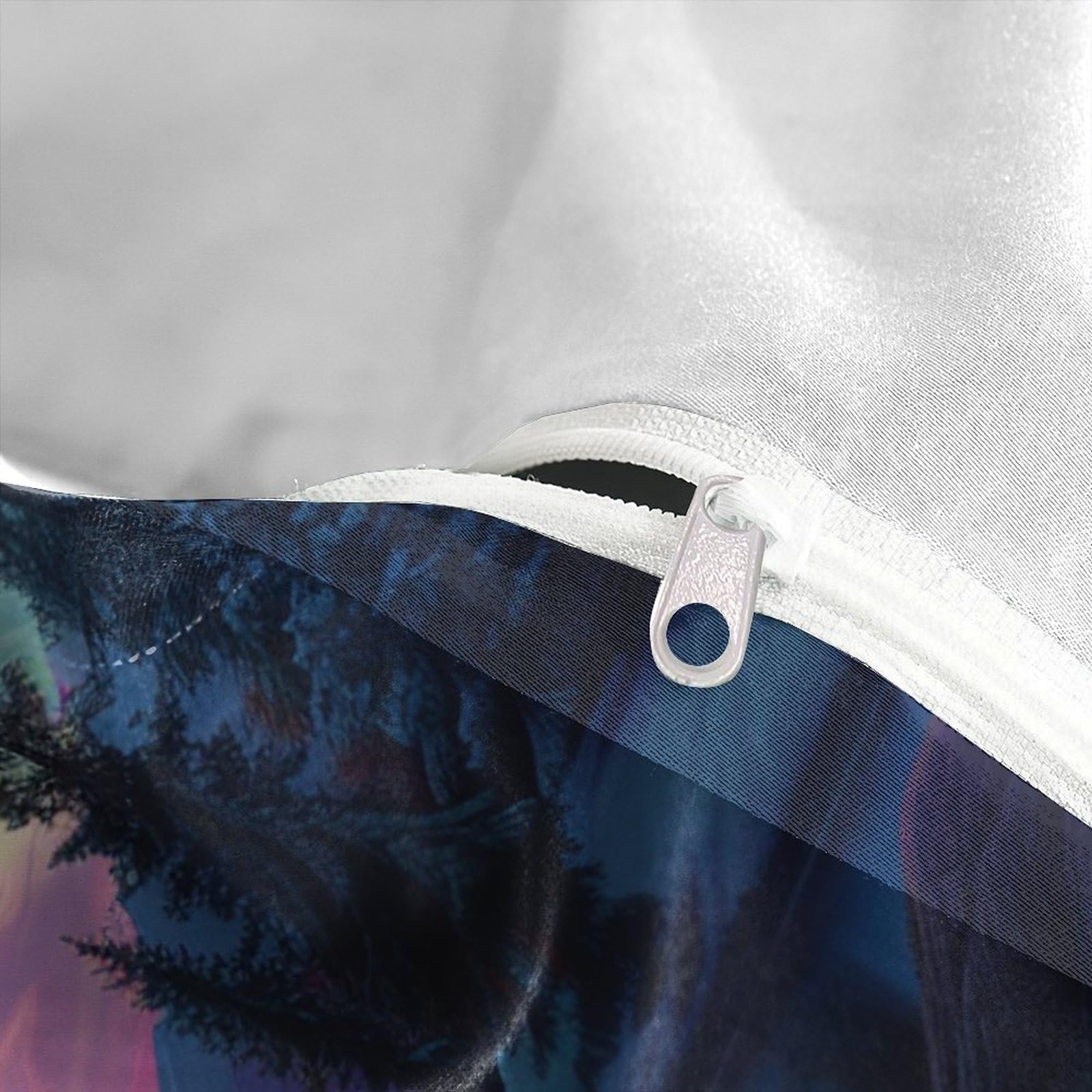 Stampato in 3D Aurora norvegese Copertina Stampata Microfibra Disegnata Biancheria Da Letto Stile Morbido Con 2 Federe,Double（200x200cm）, Per Ragazzi Adulti