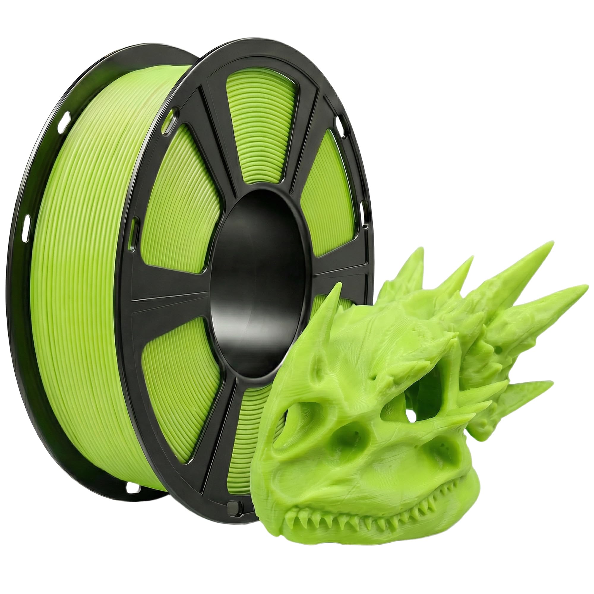 PLA Filament 1.75mm Neon Green 1KG Perfectly Wound Accuracy +/-0.02mm Apple Green PLA Basic 3D Printer Filament