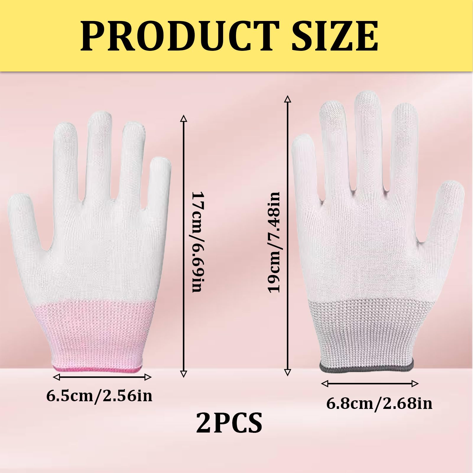 Guanto Termoprotettivo Professionale Resistente al Calore 2 Pezzi per Acconciature Piastre Ferro Capelli M/L