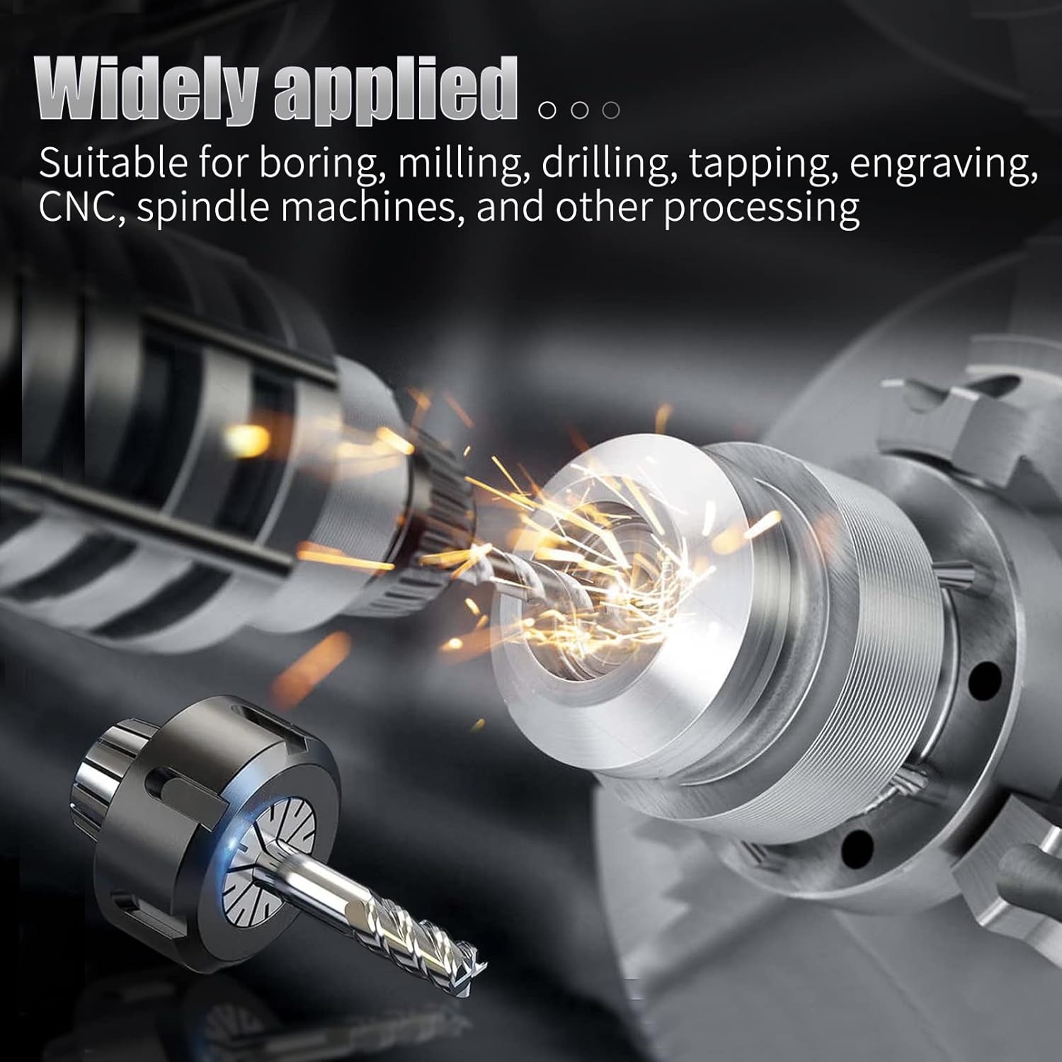 KIPA 13Pcs ER32 Spring Collet Set 1/16" 1/8" 3/16" 7/32" 1/4" 5/16" 3/8" 7/16" 1/2" 9/16" 5/8" 11/16" 3/4" CNC Super Precision for CNC milling Lathe Tool & Workholding Engraving machines