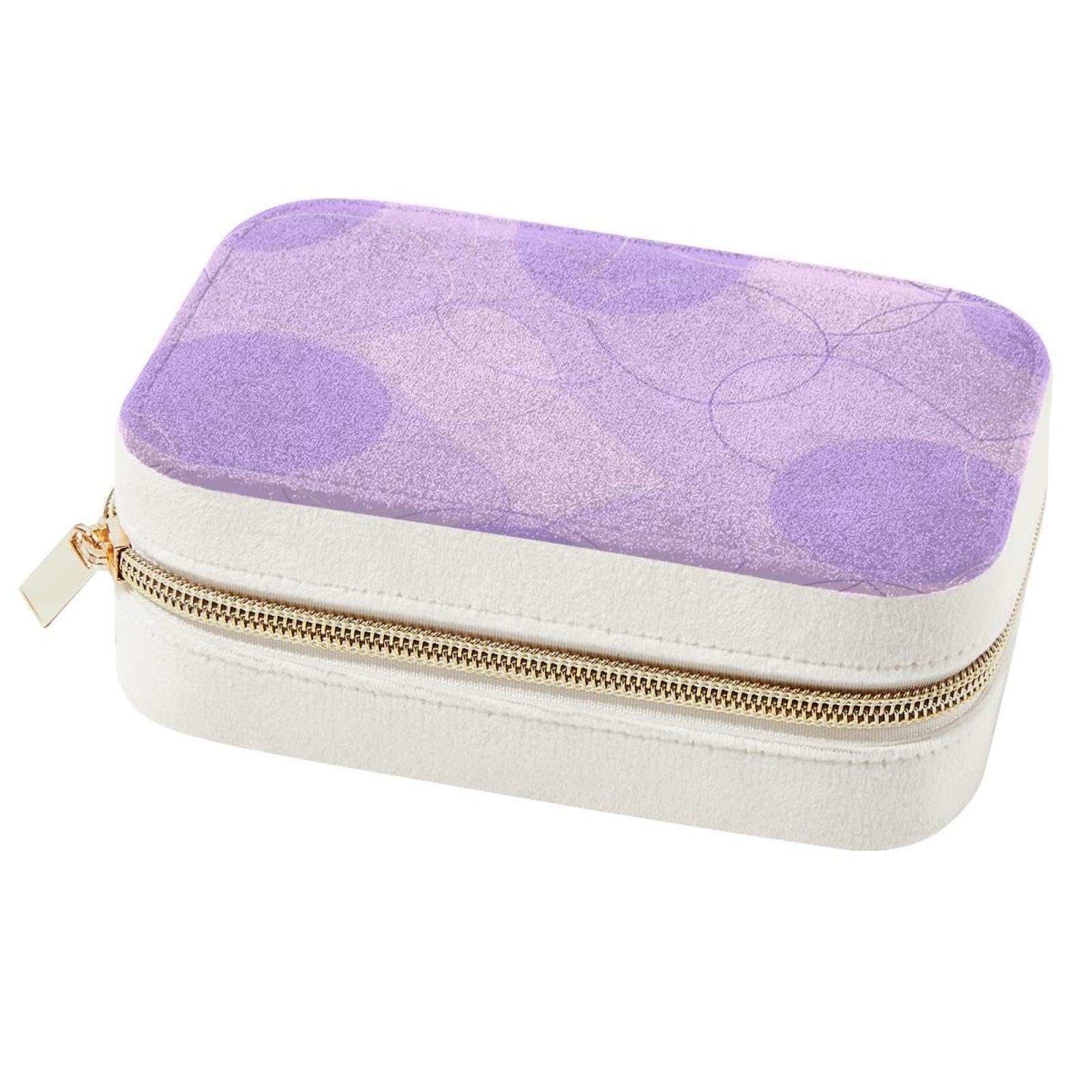 Boîte à bijoux de voyage spacieuse violette pour vos déplacements