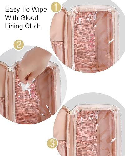 Miniatura 10 de MONSTINA Bolsa de viaje para brochas de maquillaje, bolsa organizadora de tazas de brochas de maquillaje portátil, bolsa impermeable para brochas de
