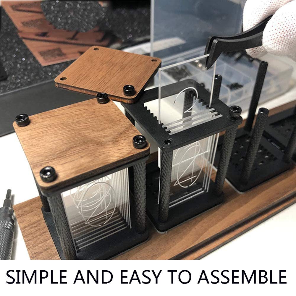 Cadeaux personnalisés, kit de Bricolage Nixie Tube Clock, Horloge à Tube numérique à 6 Chiffres, contrôle de l'horloge LED, Cadeau pour père, Amis, Festival, Assemblage f