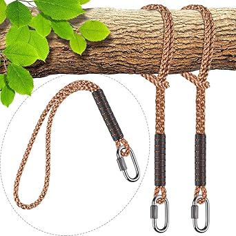Amazon Co Jp Seleware ハンモックストラップ ツリースイングロープ ハンモックチェア ハンギングロープキット ステンレススチールカラビナスナップフック付き 1000ポンドまで保持 屋外での遊び場ブランコ ハンモック ヨガ ボクシング 8フィート 2パック 2 Pack 8ft