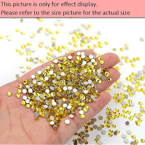Miniatura 5 de 1440 diamantes de imitación SS16 con parte trasera plana, diamantes de imitación de cristal con parte trasera plana de 0.157 in para manualidades,