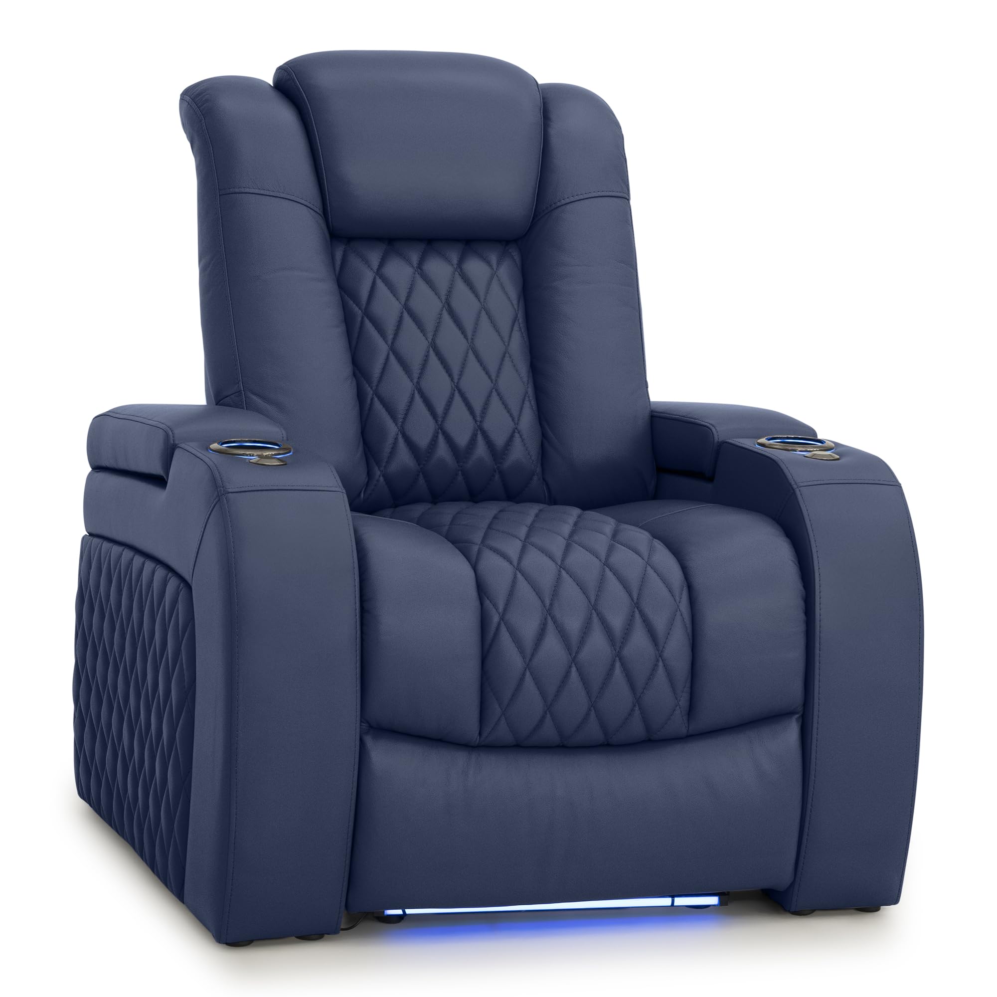 Seatcraft Diamante Home Theater Seating Navy Blue Single Recliner