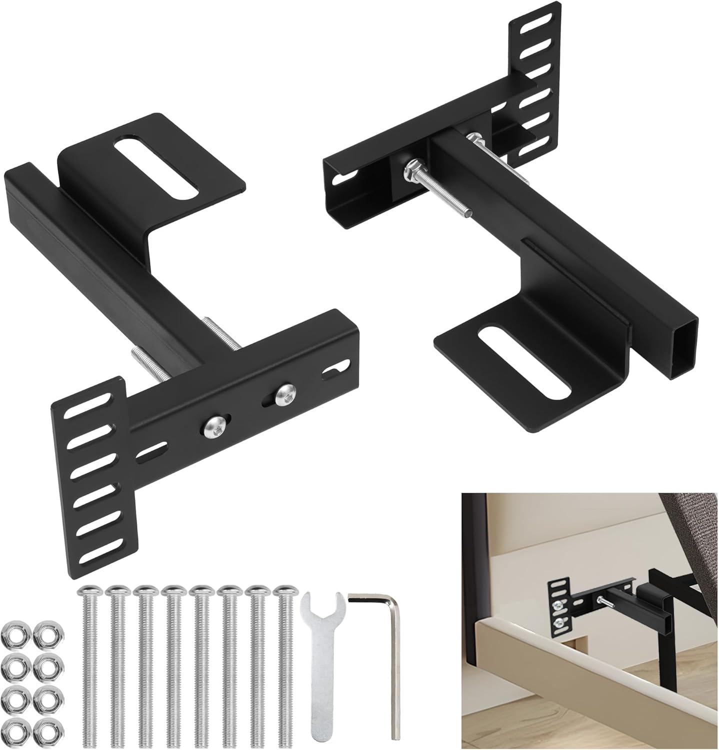 Headboard Kit for Adjustable Bed,Headboard Brackets for Metal Bed Frame,Headboard Extension Adapter Kit, Universal Headboard Brackets?Headboard Kit for Adjustable Bed Set of 2