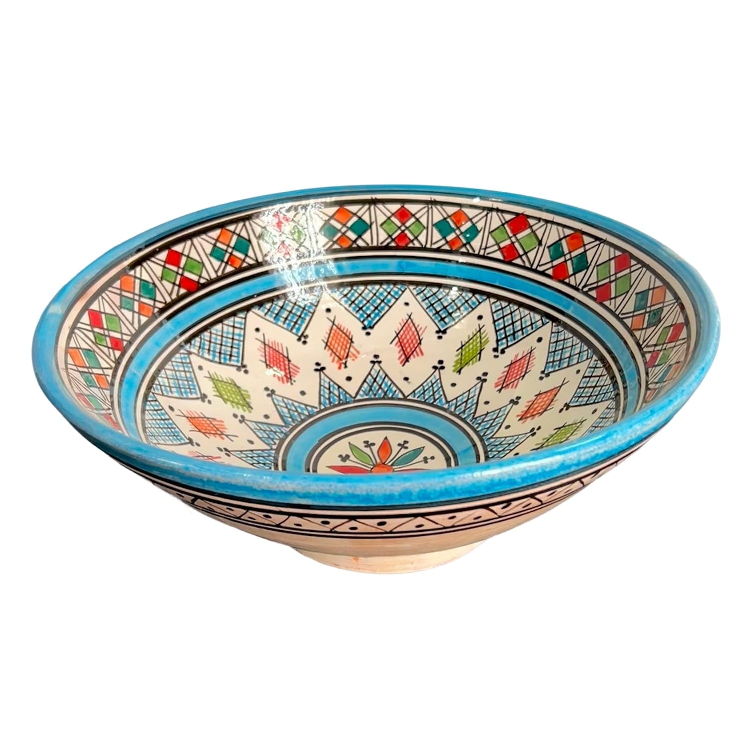 Generico Ciotola in Ceramica Terracotta Marocchina Artigianale Diam. 30 cm - Appendibile,Decorativa e Da Portata -Eleganza e Versatilità per la Tua casa 2702261304
