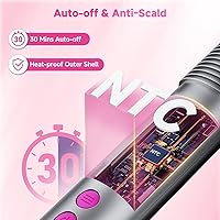 Vista 5 de Hair Straightener Brush, 9 Temp Settings with LED Display, 30s Fast Heating for Sleek & Smooth Hair, Dual Voltage Travel Hot Comb with 3D Brush