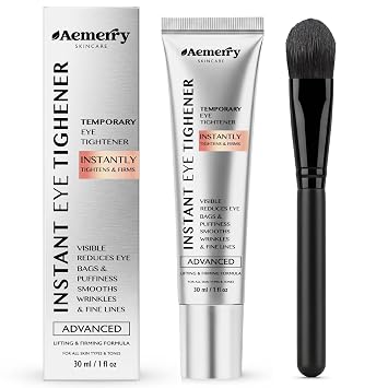 Instant Firm Temporary Eye Tightener Perfection Tightening & Lifting Cream With Brush For Eye Bags, Wrinkles, Puffiness, Fine Lines Lightweight, Easy Wear Formula, Gentle For All Skin Types. 1 Oz