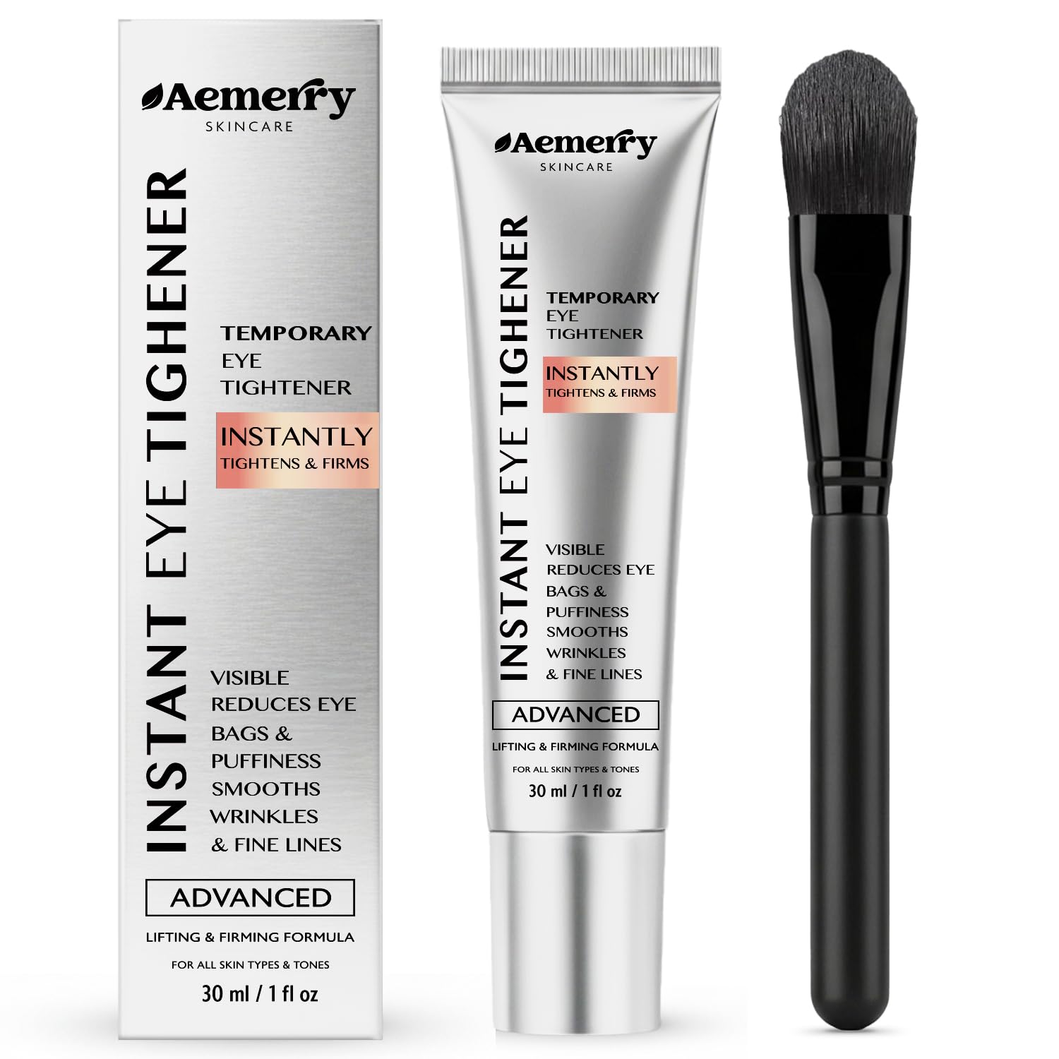 Instant Eye Tightener Cream– Perfection Under Eye Cream with Brush