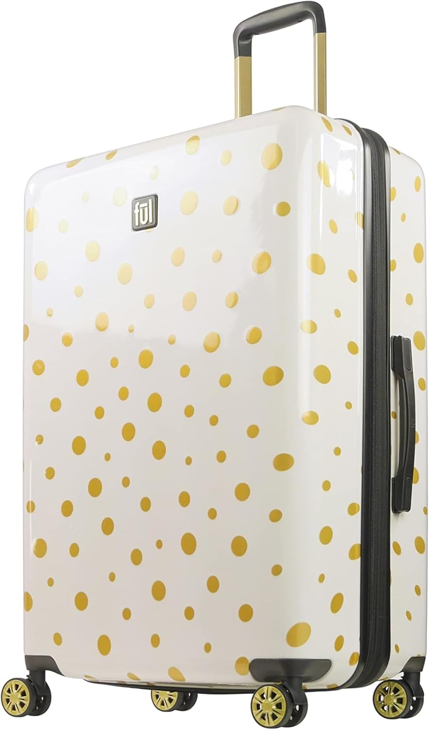 FUL 31 Inch Impulse Rolling Luggage, Gold Dots Hardshell