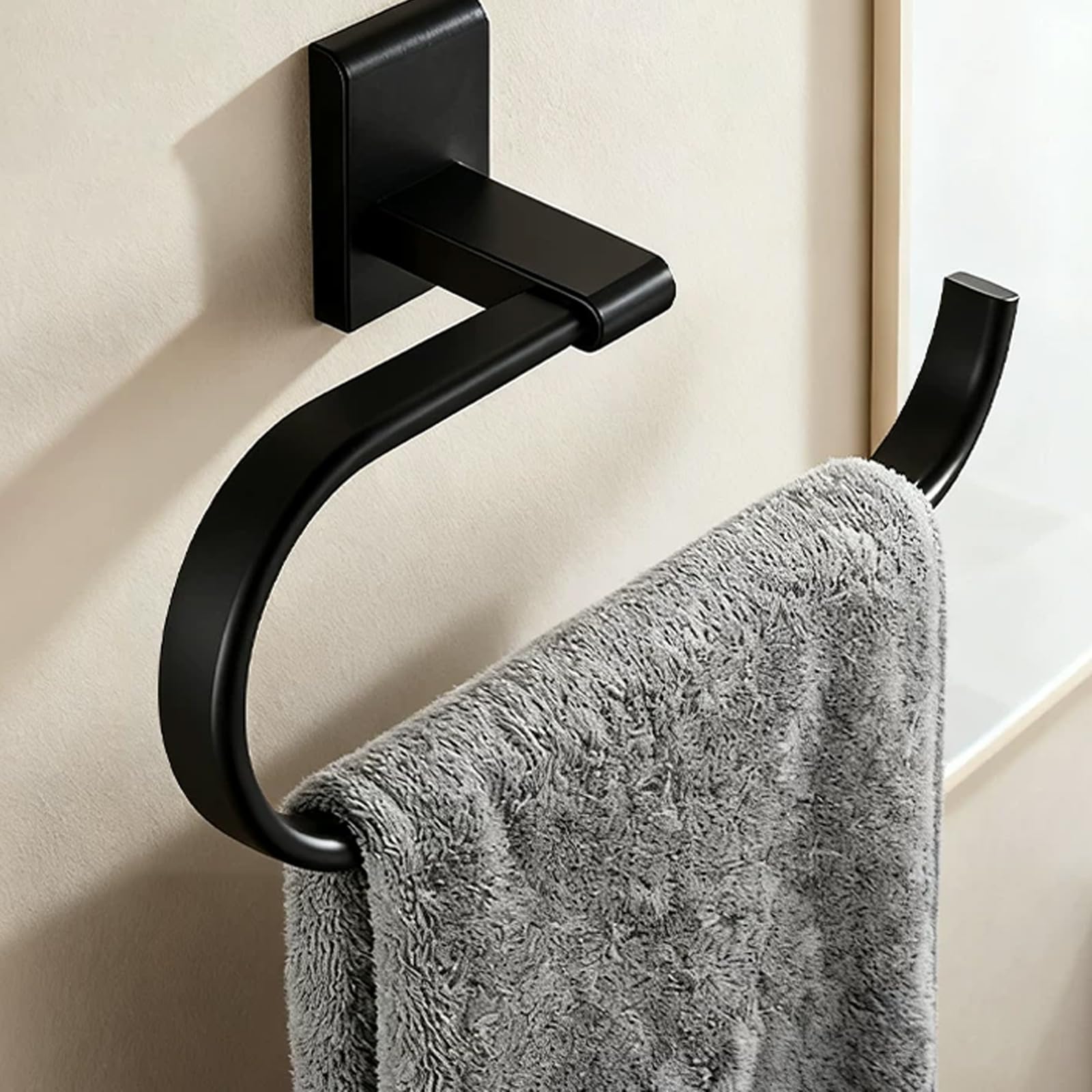 Gancho de pared para toallero, aluminio, diseño impermeable para uso en interiores y baños