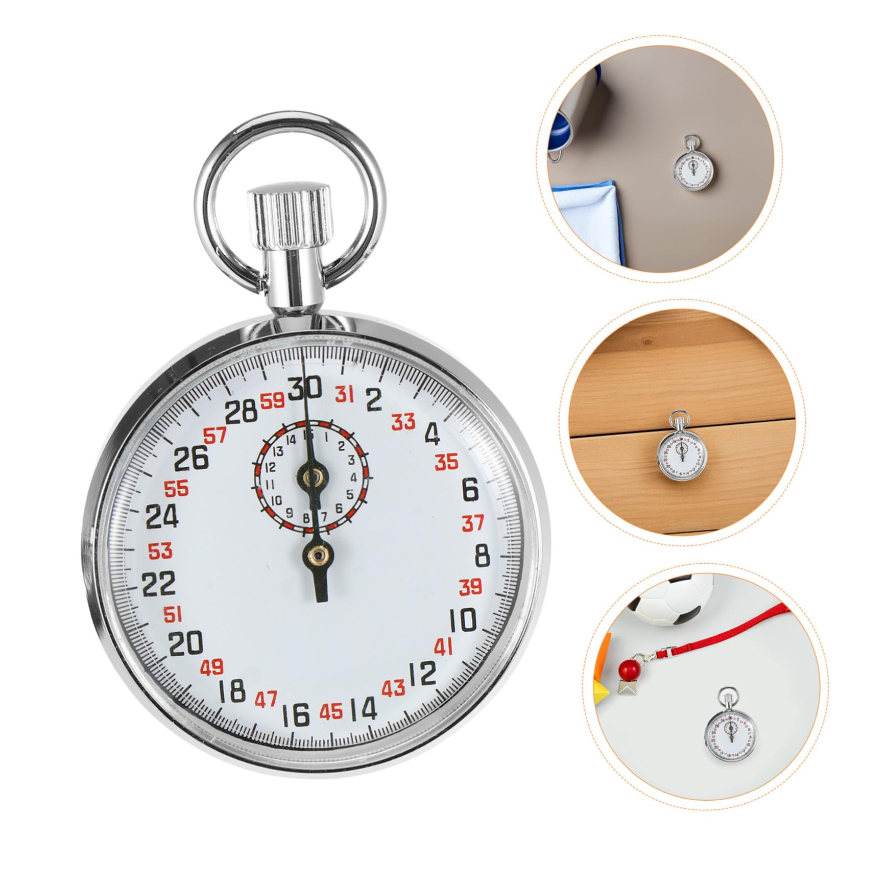 Toyvian Mechaniczny Stoper Metalowy Sekund Precyzyjny Timer Do Eksperymentów Fizycznych Przenośny Stoper Sportowy dla Trenerów Sędziów i Nauki