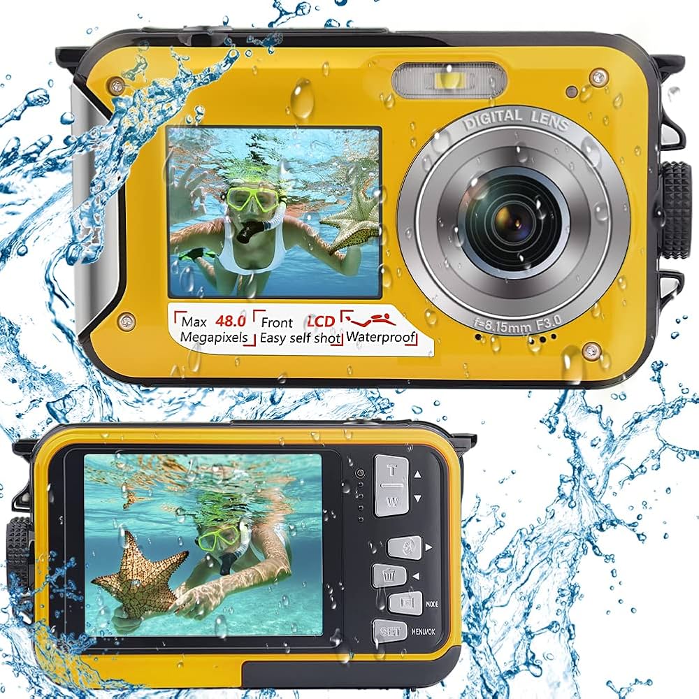 Fotocamera Impermeabile ISunFun 2.7K - Doppio Schermo, 48MP, Fino A 3 Metri - Foto 4