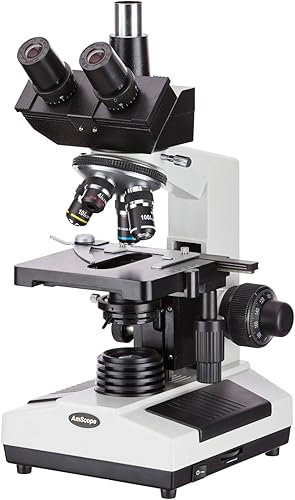 AmScope Microscopio compuesto trinocular biológico de la clínica veterinaria del doctor T390 40X-1000X