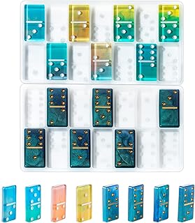 Professional Size Domino Molds for Resin Casting，Domino Resin Molds Silicone Set 28 Cavities Standard Size,Silicone Dominos Molds for Epoxy Resin， Epoxy Resin Molds