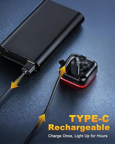 Miniatura 4 de WSDCAM Luces de bicicleta para conducción nocturna, 5 modos LED brillantes para seguridad en el ciclismo, luz delantera y trasera recargable, luz