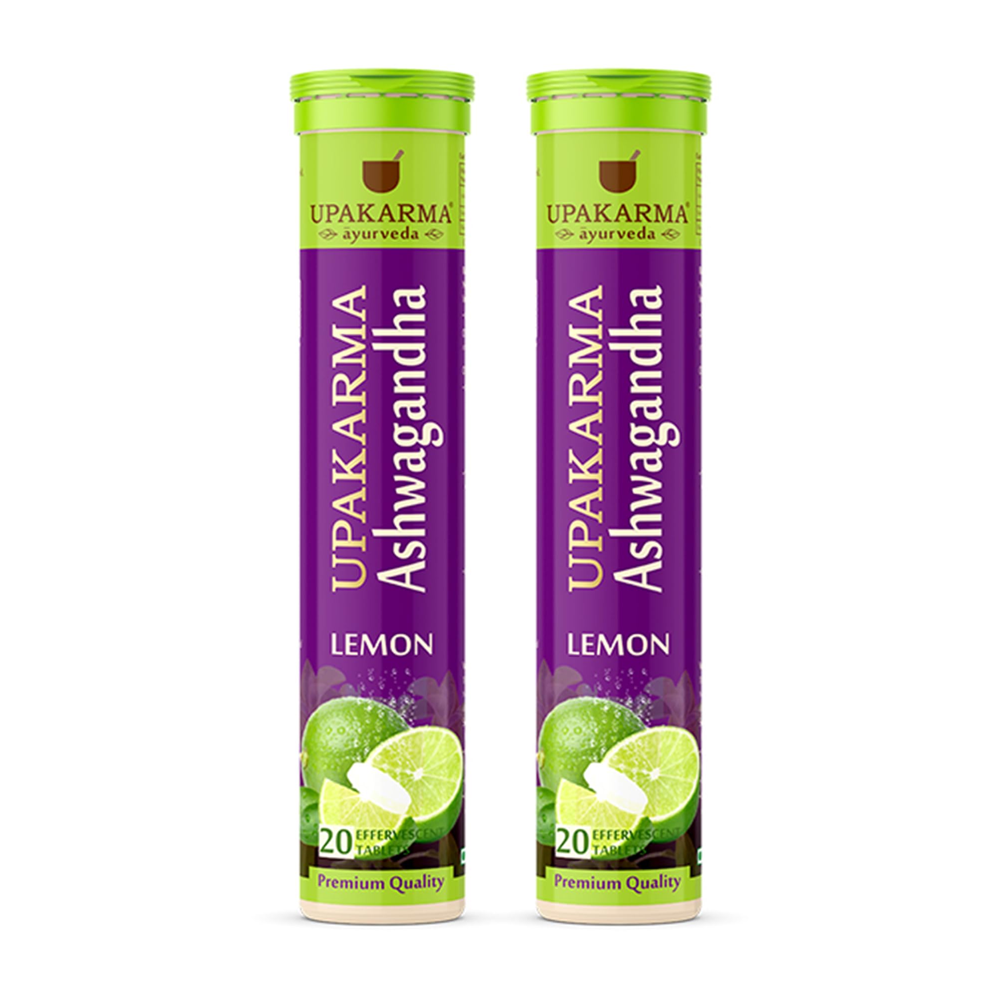 UPAKARMA Ashwagandha Lemon Flavour Effervescent Tablets | Helps Relieve Stress & Anxiety, Mood Lifter, Immunity Booster | R&D Backed and Lab Tested - Pack of 2 (B0D3LN6MYF) Amazon Price History, Amazon Price Tracker