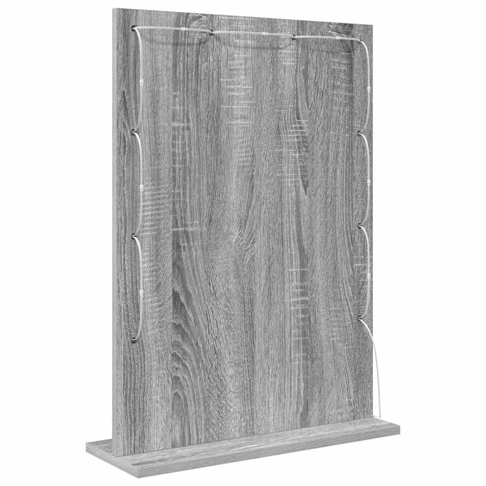 Gecheer Schminkspiegel Grau Sonoma Spanplatte, Glas 70 x 50 x 18 cm, Deko Spiegel Bathroom Mirror für Badezimmer Make-up Rasur Wohnung Hotel868338