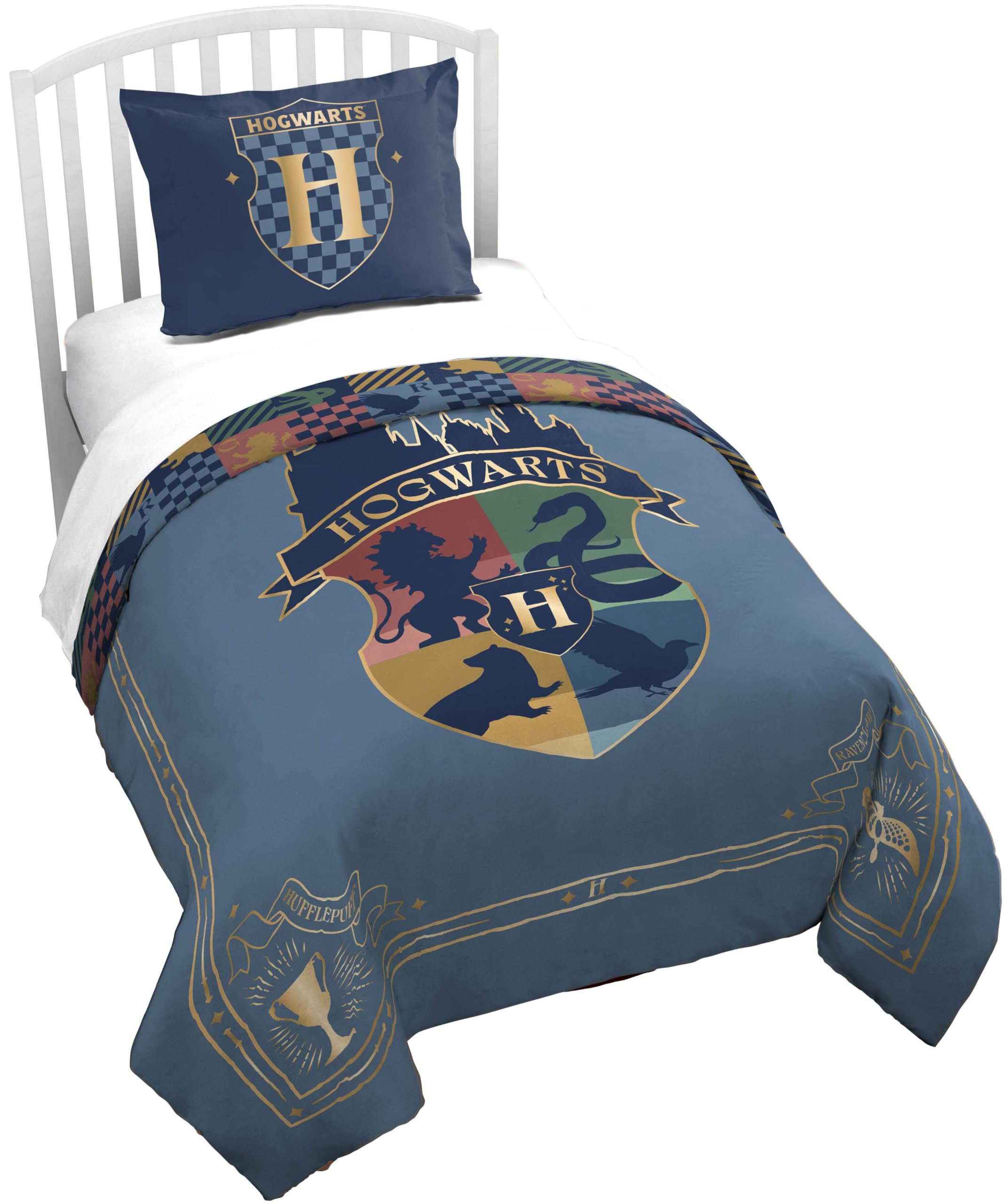 Housse de couette Harry Potter douce pour un lit confortable bleu