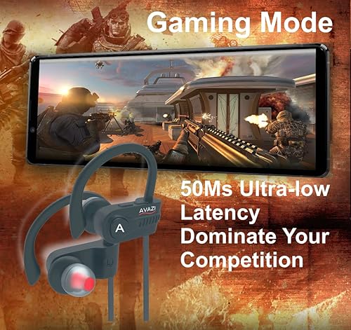 Miniatura 6 de AVAZI Auriculares inalámbricos Bluetooth 5.1, deportivos IPX7 impermeables, auriculares intrauditivos estéreo de alta fidelidad con graves más