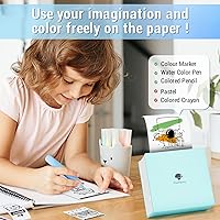 Vista 7 de Phomemo Papel Térmico Autoadhesivo Blanco, Etiqueta Adhesiva Brillante Imprimible para Phomemo M02/M02 Pro/M02S/P2S/M03/M04S Mini Impresora