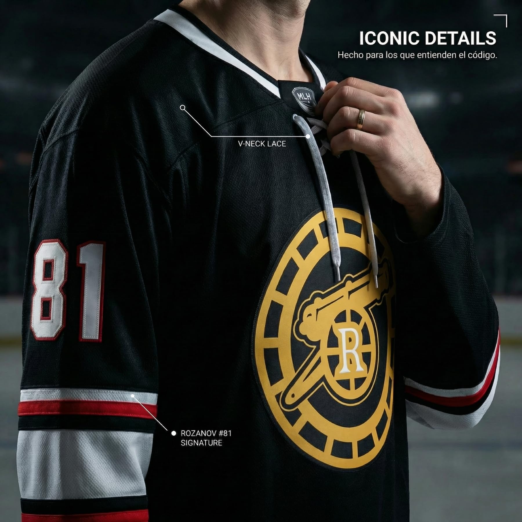 Sudadera de Hockey Heated Rivalry Rozanov 81 Hollander 24 Jersey Cuello Cordones Manga Larga Unisex Streetwear