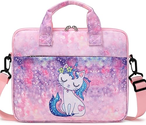 JIANYA Funda para tableta para niños, bolsa de transporte para iPad con correa para el hombro, bolsa de tableta de 10-12.5 pulgadas para niños