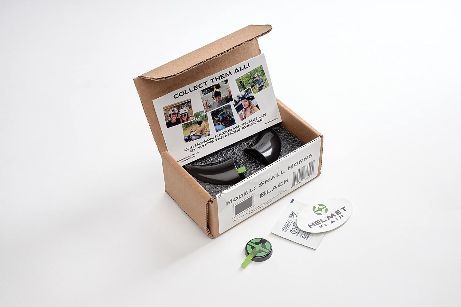 Small Black Devil Horns for Helmet | Magnetic Attachment | Interchangeable | Helmet Accessory for Bicycle Helmet, Ski Helmet, Motorcycle Helmet, Snowboard Helmet | Pair (Helmet Not Included) : Sports & Outdoors