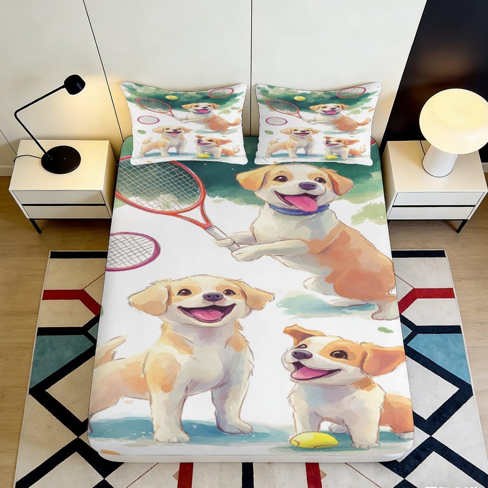 Drap-Housse Chien Mignon pour décorer une chambre d'adolescent passionné d'animaux