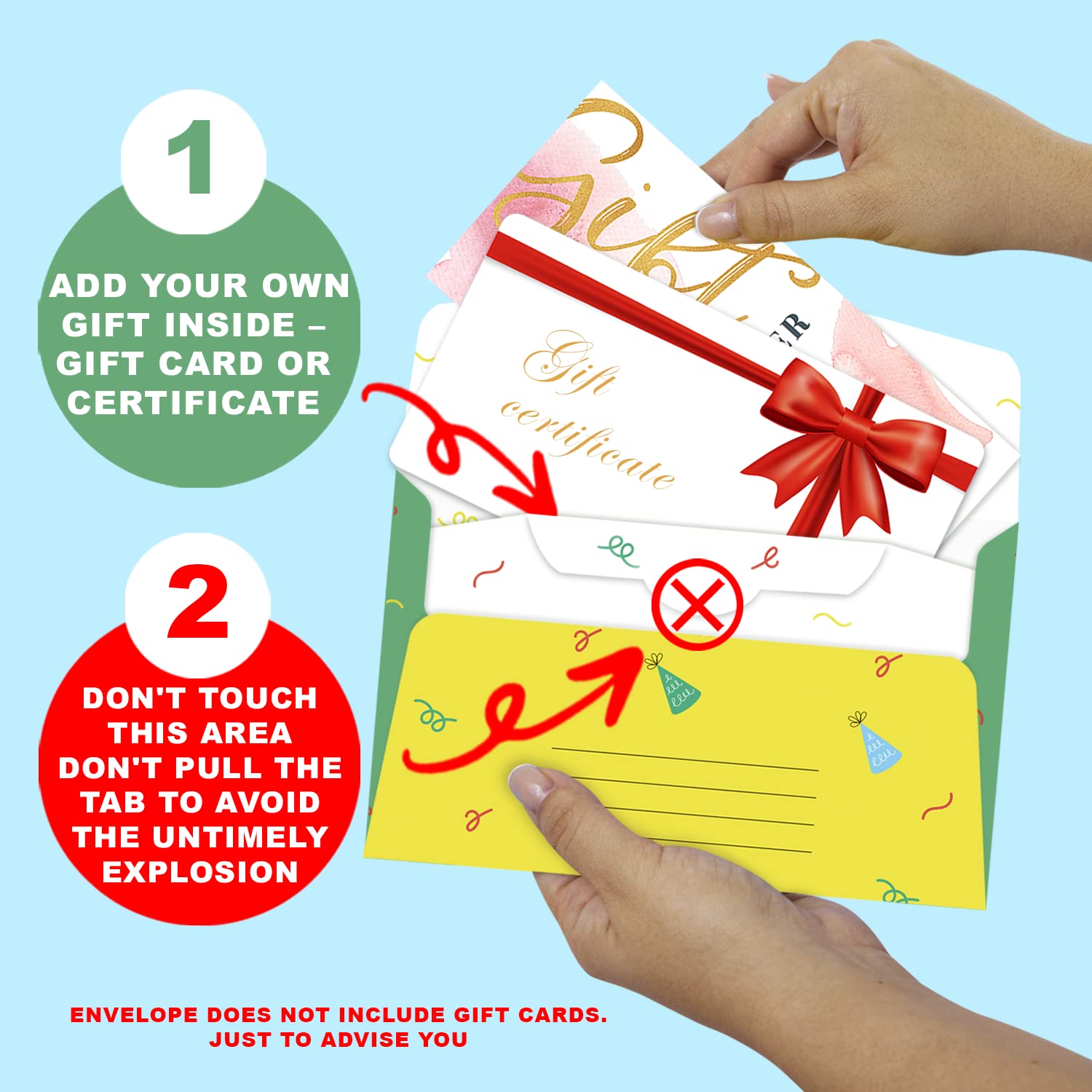 Fun Greeting Cards FETTIPOP 2-in-1 Surprise Card & Envelope - Exploding ...