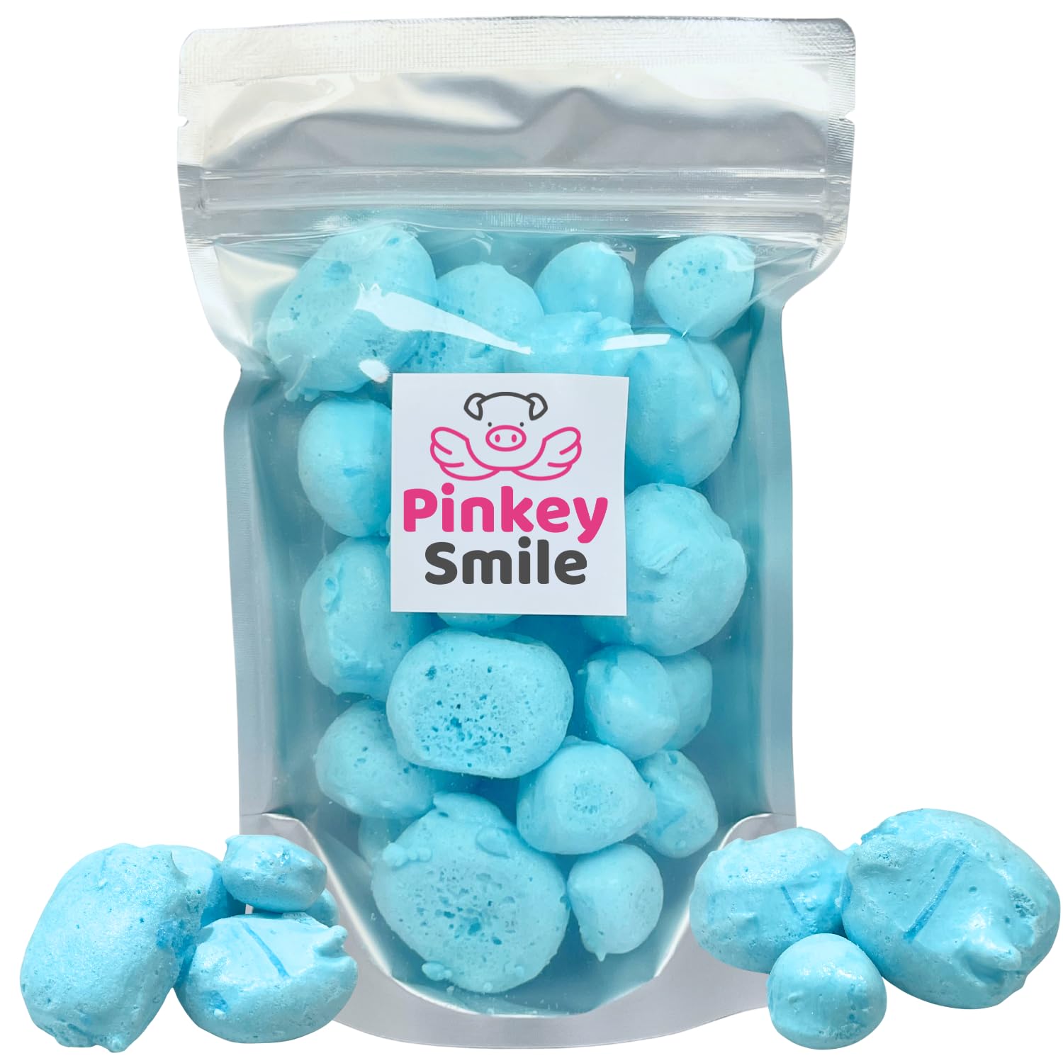 Blue Raspberry Flavored Freeze-Dried Taffy 2 oz – Crunchy & Airy Snack – Bite-Size Pieces – Ships in Box – Bold Taste & Light Texture