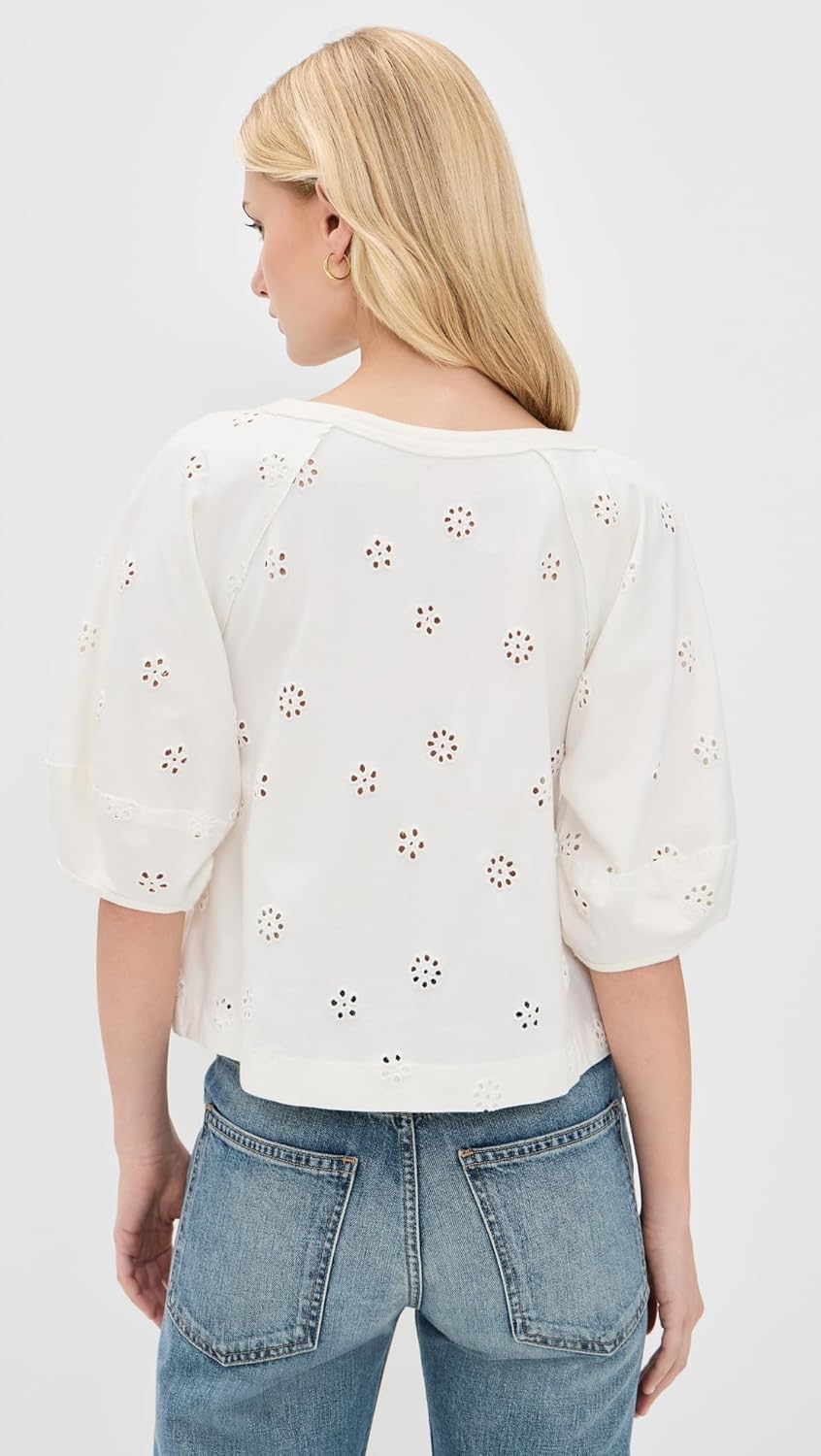 Free People Women's Jessie Eyelet Tee