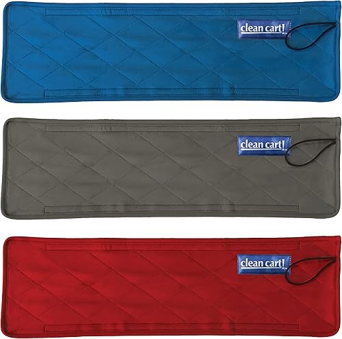 Funda segura para asa de carrito de compras, colores clásicos, paquete de 3