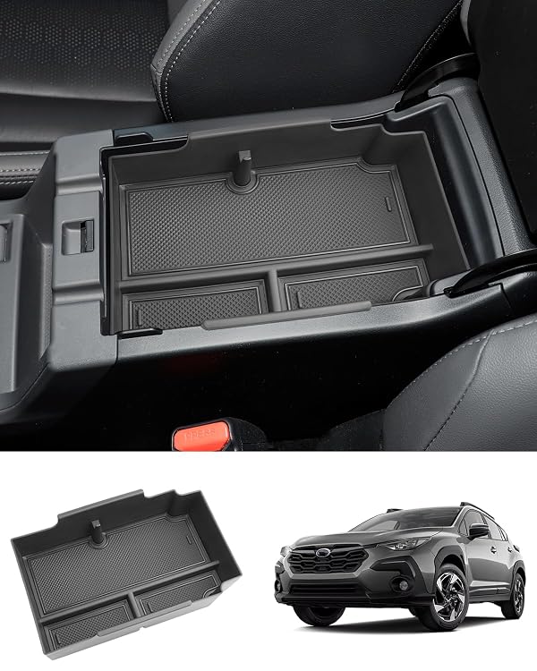 Coleya 2024 2025 2026 Crosstrek Center Console Organizer for Subaru Crosstrek (Base/Premium/Sport/Limited/Wilderness), 2025 Crosstrek Console Tray 2026 Crosstrek&Impreza Accessories (with Black Mats) by Coleya - Used condition - CA$19.78