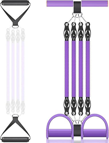 Miniatura 1 de Banda de resistencia de pedal con mango para sentarse, tirador de cuerda de ejercicio de tensión multifunción para brazo, pierna, abdominales,