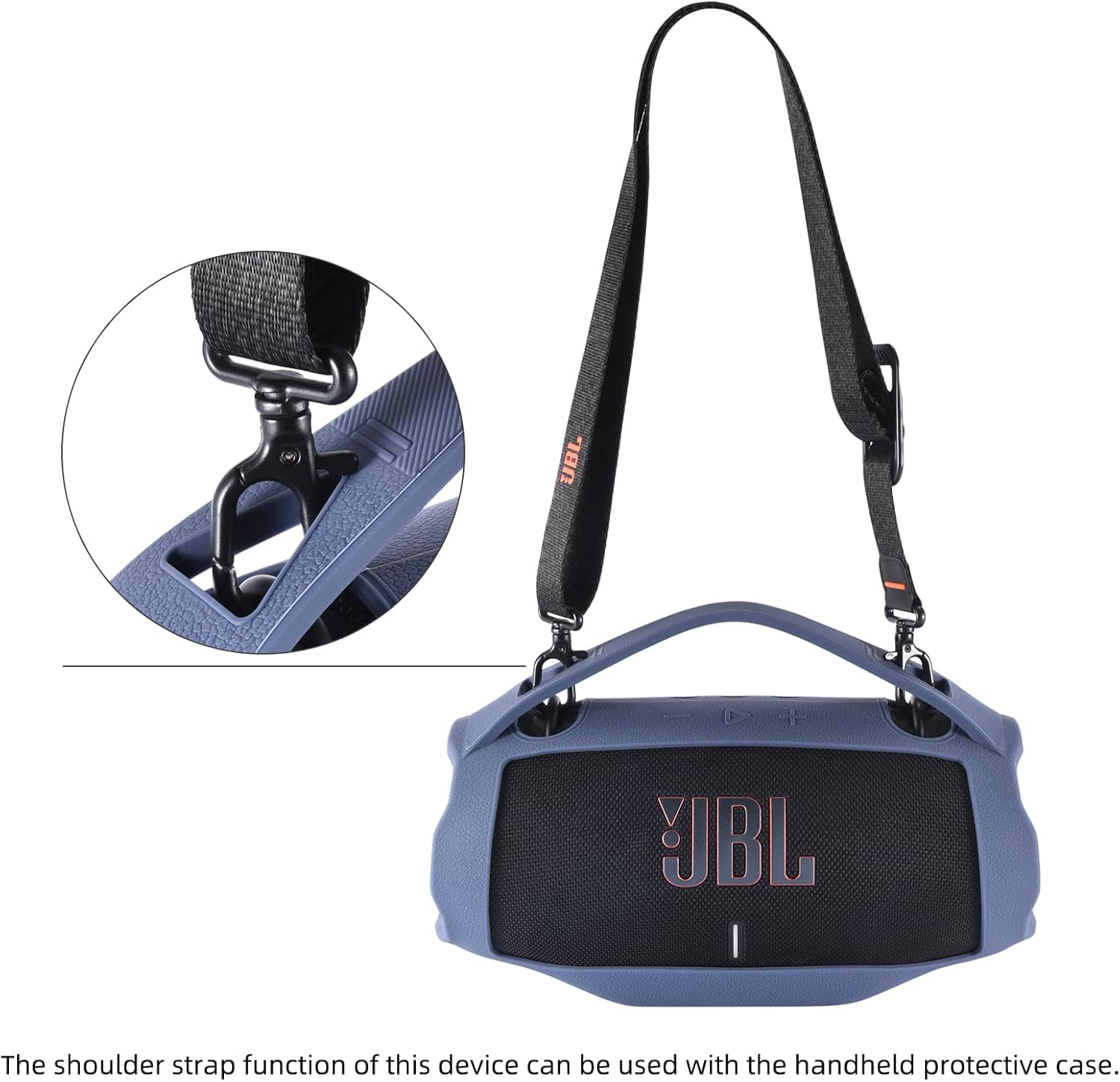 Silicone Cover Case Compatible with JBL Xtreme 4 Portable Bluetooth Speaker, Waterproof Soft Skin Silicone Protective Case for JBL Xtreme 4 Bluetooth Speaker Accessories (Blue)