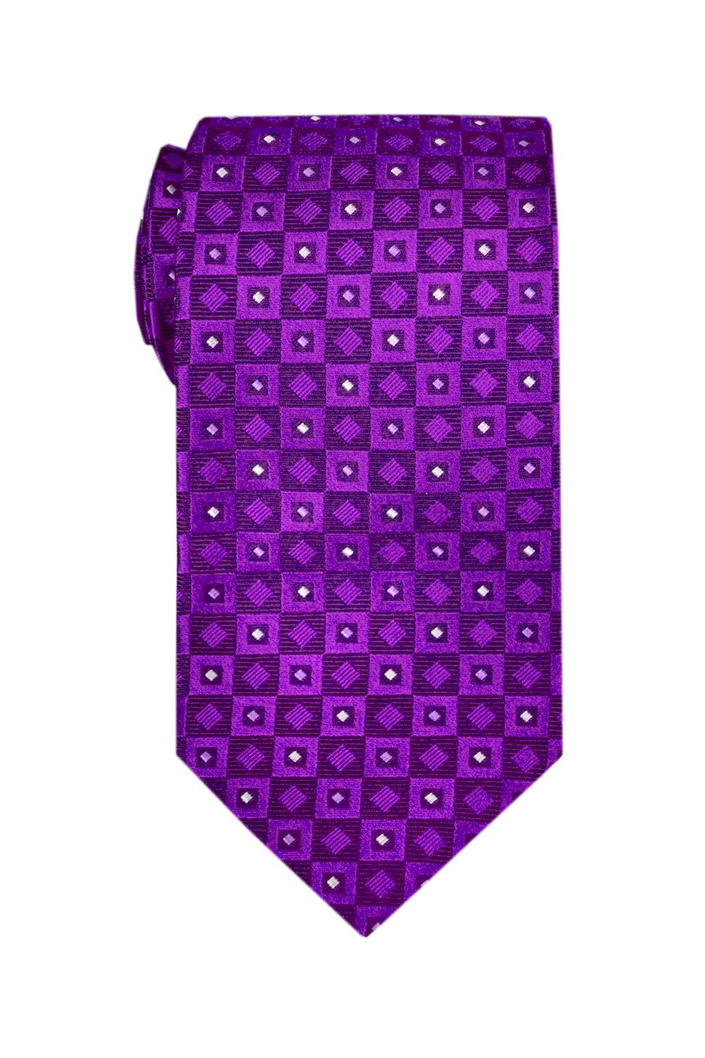 Remo Sartori - Cravatta Lunga Extra Lunga XL in Seta Fantasia Geometrica, Lunghezza da 155 cm a 175 cm, Made In Italy, Uomo
