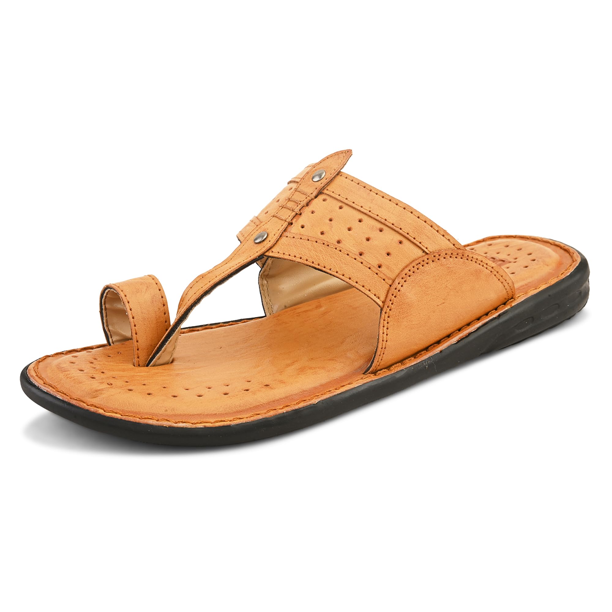 centrino Men's Slippers | Kolhapuri Style Chappals with Soft Cushioned Footbed | Comfortable & Durable | Traditional Yet Stylish Footwear for Men (9551)-picture-56