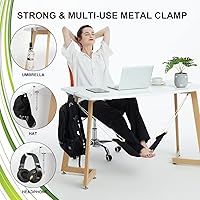 Vista 5 de DMcore Hamaca de Reposo para Pies de Lienzo, Reposo de Pies Mini Ajustable Bajo el Escritorio para Hogar y Oficina... (Negro)