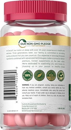 Miniatura 3 de Carlyle Gomitas veganas de vinagre de sidra de manzana, 75 unidades, sabor a manzana, sin OMG, sin gluten, suplemento ACV