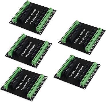 5PCS ESP32 Breakout Board GPIO 1 into 2 Compatible with 30 Pins ESP32S ESP32 Development Board 2.4 GHz Dual Core WLAN WiFi + Bluetooth 2-in-1 Microcontroller ESP-WROOM-32 Chip for Arduino