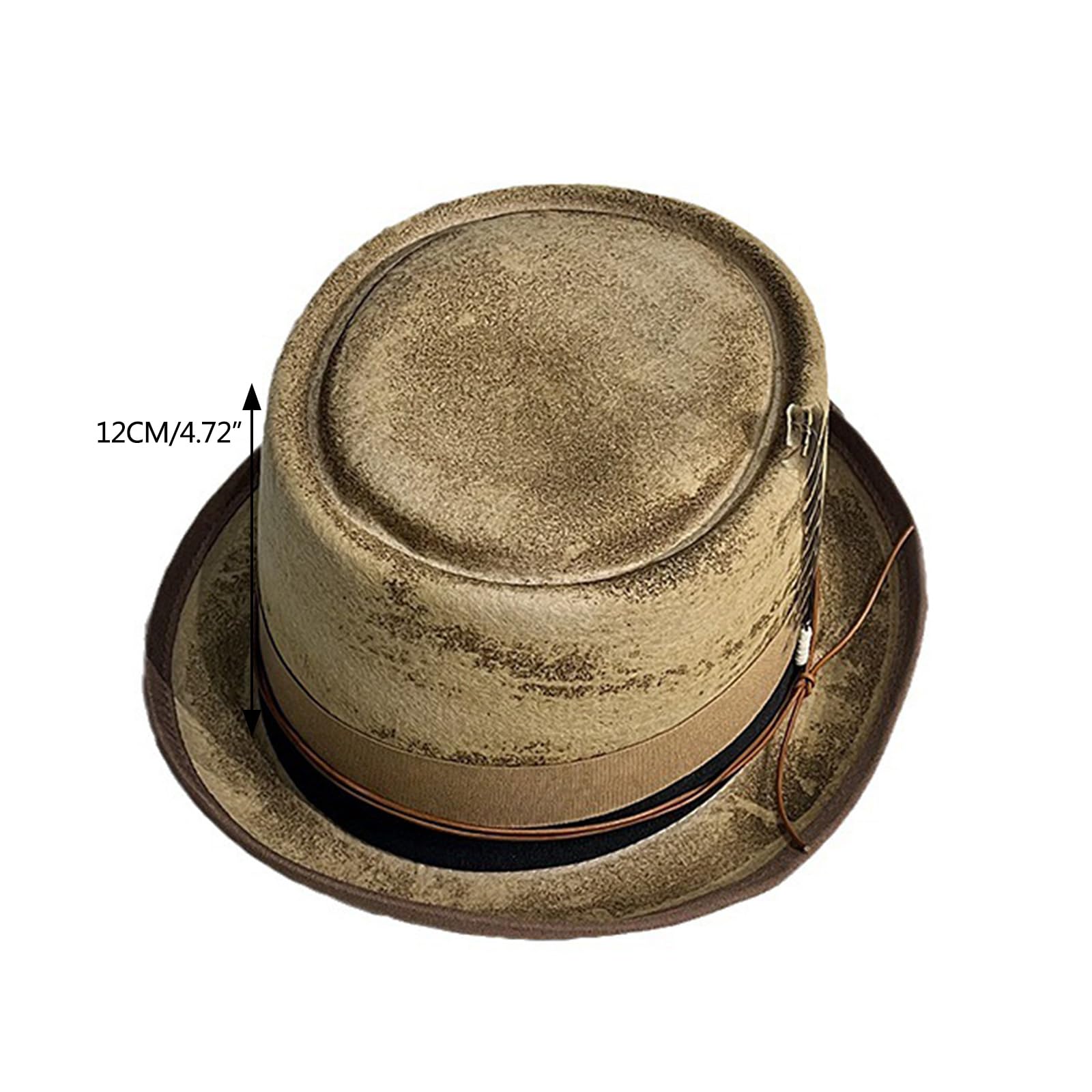 Elegante cappello in feltro britannico da donna per carnevale festival invecchiato con piuma Fedora Cap per uomini cappelli piatti da uomo a tesa corta