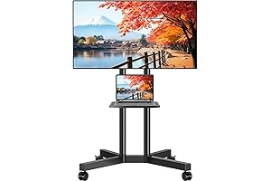 Rfiver Rolling TV Stand: Mobile Entertainment Elevated with Unparalleled Portability